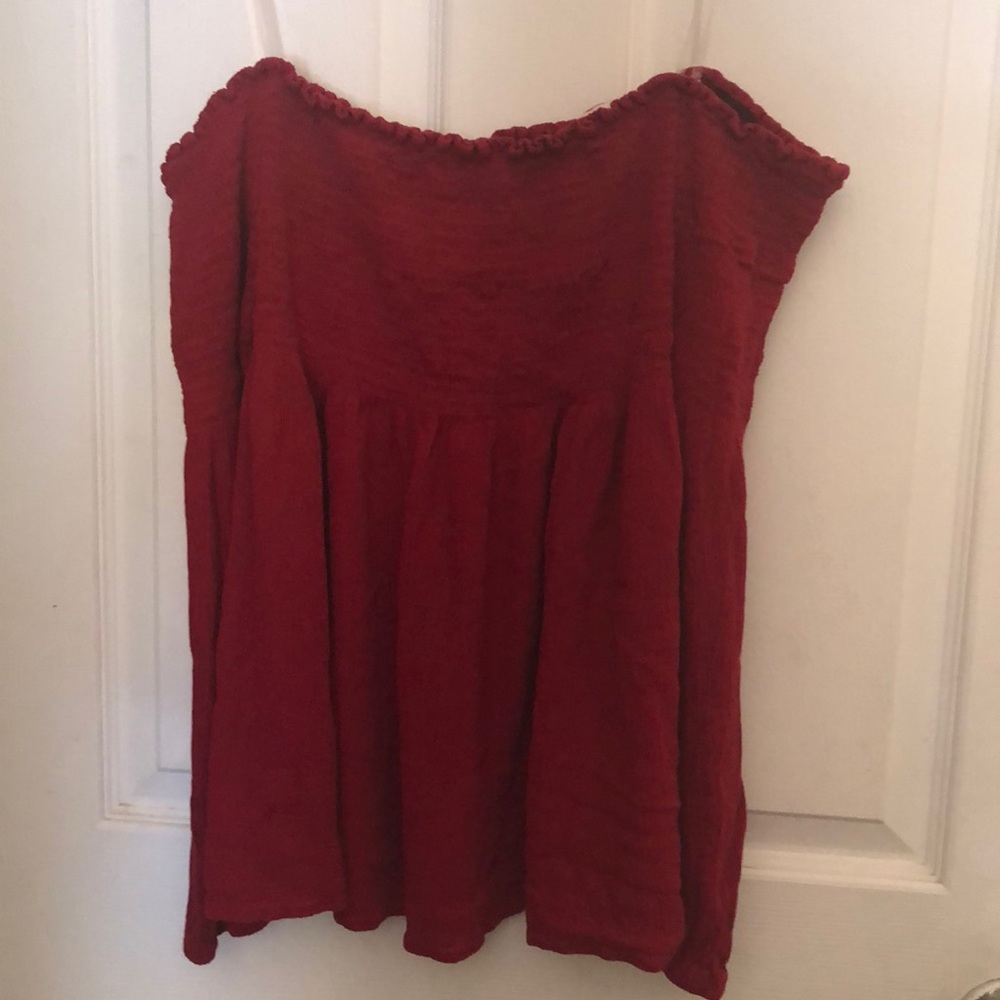 Strapless Red blouse